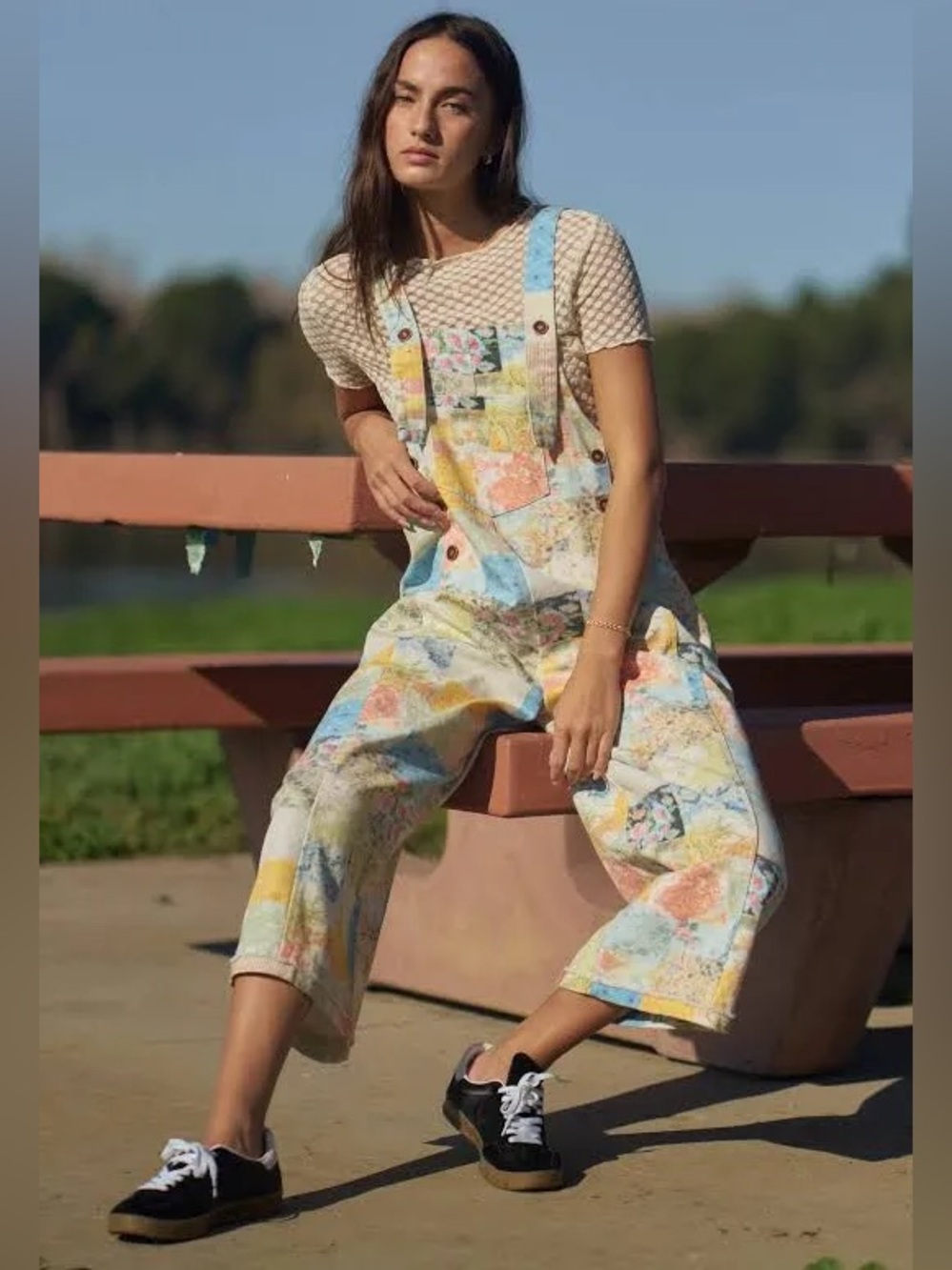 Davi and Dani Patchwork Overalls